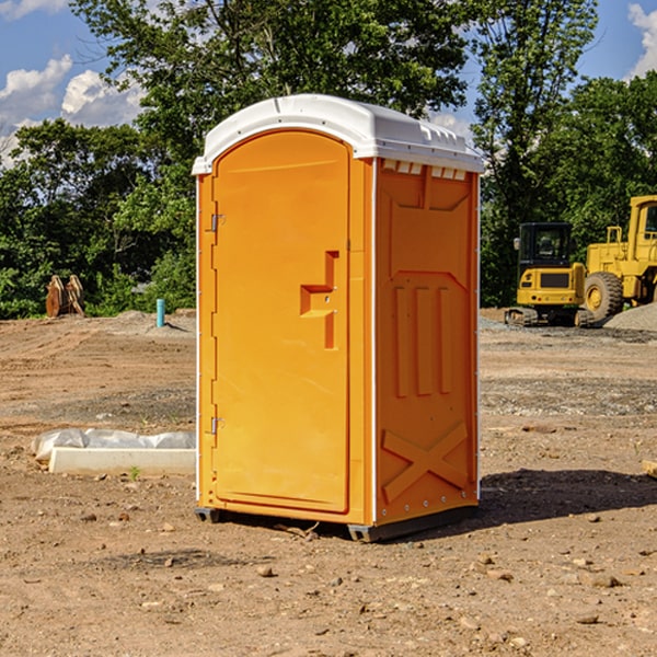 how often are the portable restrooms cleaned and serviced during a rental period in Llano